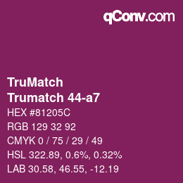 Color code: TruMatch - Trumatch 44-a7 | qconv.com