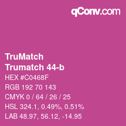 Color code: TruMatch - Trumatch 44-b | qconv.com