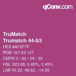 Código de color: TruMatch - Trumatch 44-b3 | qconv.com