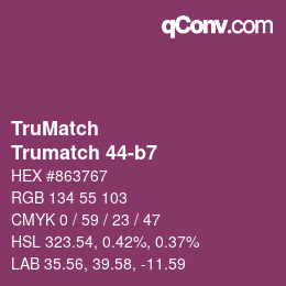 Color code: TruMatch - Trumatch 44-b7 | qconv.com