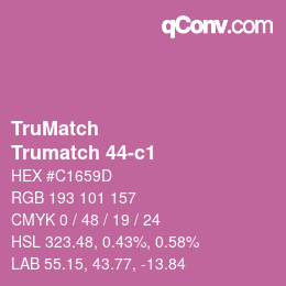 Code couleur: TruMatch - Trumatch 44-c1 | qconv.com