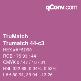 Código de color: TruMatch - Trumatch 44-c3 | qconv.com