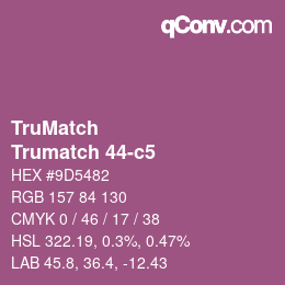 Color code: TruMatch - Trumatch 44-c5 | qconv.com