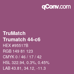 Farbcode: TruMatch - Trumatch 44-c6 | qconv.com