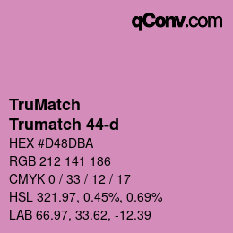 カラーコード: TruMatch - Trumatch 44-d | qconv.com