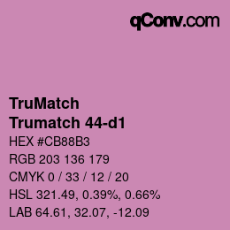 Código de color: TruMatch - Trumatch 44-d1 | qconv.com