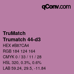 Color code: TruMatch - Trumatch 44-d3 | qconv.com