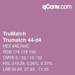 Código de color: TruMatch - Trumatch 44-d4 | qconv.com