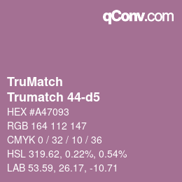 Código de color: TruMatch - Trumatch 44-d5 | qconv.com