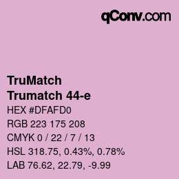Código de color: TruMatch - Trumatch 44-e | qconv.com