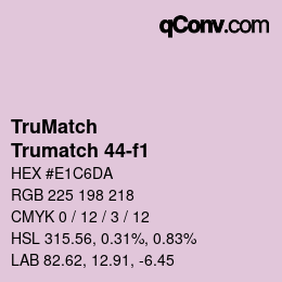 カラーコード: TruMatch - Trumatch 44-f1 | qconv.com