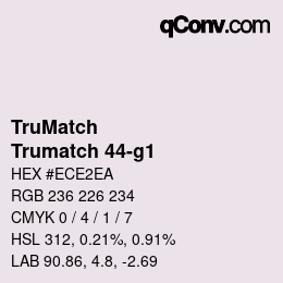 カラーコード: TruMatch - Trumatch 44-g1 | qconv.com