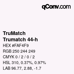 Código de color: TruMatch - Trumatch 44-h | qconv.com