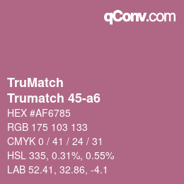 Código de color: TruMatch - Trumatch 45-a6 | qconv.com