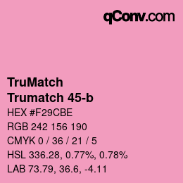 Color code: TruMatch - Trumatch 45-b | qconv.com