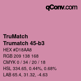 Color code: TruMatch - Trumatch 45-b3 | qconv.com