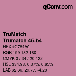 Color code: TruMatch - Trumatch 45-b4 | qconv.com