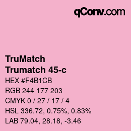 Code couleur: TruMatch - Trumatch 45-c | qconv.com