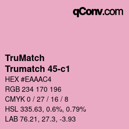 Code couleur: TruMatch - Trumatch 45-c1 | qconv.com
