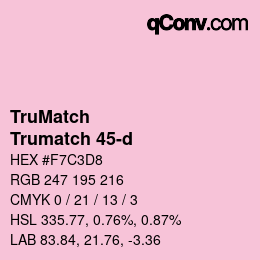 Code couleur: TruMatch - Trumatch 45-d | qconv.com
