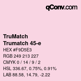 Code couleur: TruMatch - Trumatch 45-e | qconv.com