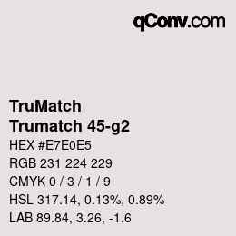 Código de color: TruMatch - Trumatch 45-g2 | qconv.com