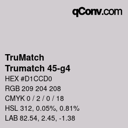 Código de color: TruMatch - Trumatch 45-g4 | qconv.com