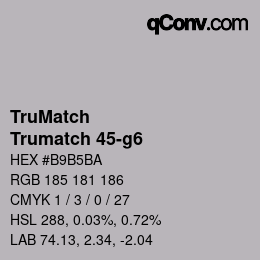 Código de color: TruMatch - Trumatch 45-g6 | qconv.com