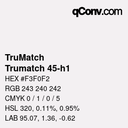 Farbcode: TruMatch - Trumatch 45-h1 | qconv.com