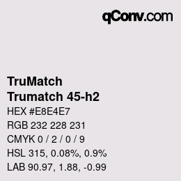 Código de color: TruMatch - Trumatch 45-h2 | qconv.com