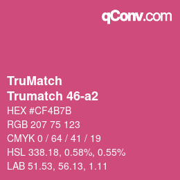 Código de color: TruMatch - Trumatch 46-a2 | qconv.com