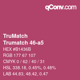 Código de color: TruMatch - Trumatch 46-a5 | qconv.com