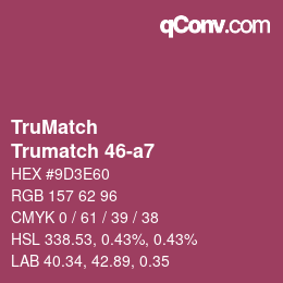 Color code: TruMatch - Trumatch 46-a7 | qconv.com