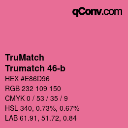 Code couleur: TruMatch - Trumatch 46-b | qconv.com