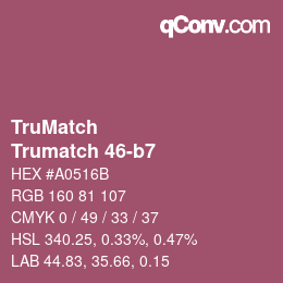 Code couleur: TruMatch - Trumatch 46-b7 | qconv.com