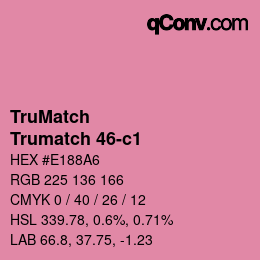 Color code: TruMatch - Trumatch 46-c1 | qconv.com