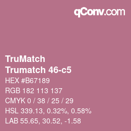Código de color: TruMatch - Trumatch 46-c5 | qconv.com