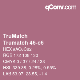 Color code: TruMatch - Trumatch 46-c6 | qconv.com