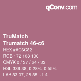 Código de color: TruMatch - Trumatch 46-c6 | qconv.com