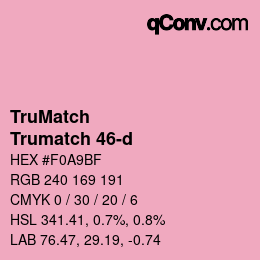 Code couleur: TruMatch - Trumatch 46-d | qconv.com