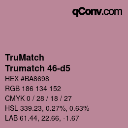 Código de color: TruMatch - Trumatch 46-d5 | qconv.com