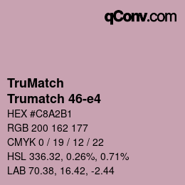 Código de color: TruMatch - Trumatch 46-e4 | qconv.com