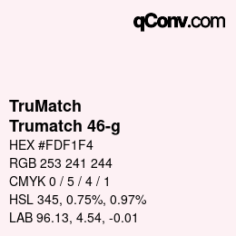 Color code: TruMatch - Trumatch 46-g | qconv.com