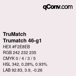 Color code: TruMatch - Trumatch 46-g1 | qconv.com