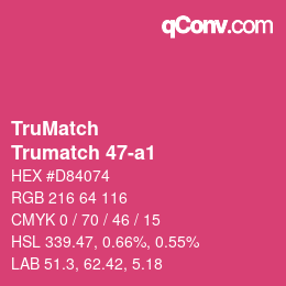 Color code: TruMatch - Trumatch 47-a1 | qconv.com