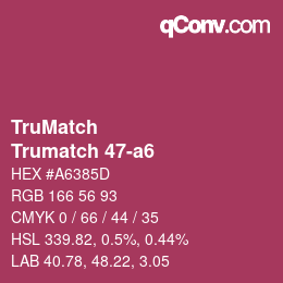 Color code: TruMatch - Trumatch 47-a6 | qconv.com
