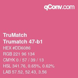 Farbcode: TruMatch - Trumatch 47-b1 | qconv.com