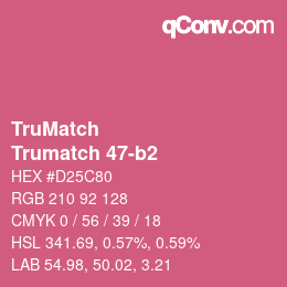 Color code: TruMatch - Trumatch 47-b2 | qconv.com