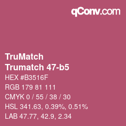 Color code: TruMatch - Trumatch 47-b5 | qconv.com