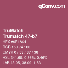 Farbcode: TruMatch - Trumatch 47-b7 | qconv.com
